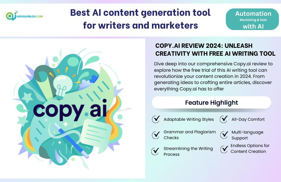 Copy.ai Review 2024: Unleash Creativity with Free AI Writing Tool